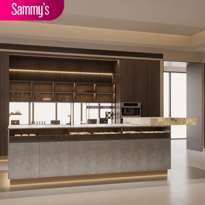 Sammys fabrika kaynağı çekin mutfak mobilyası Modern Set lavabo katlanır High End duvar asılı fransız İtalyan mutfak dolabı - Product Image 1