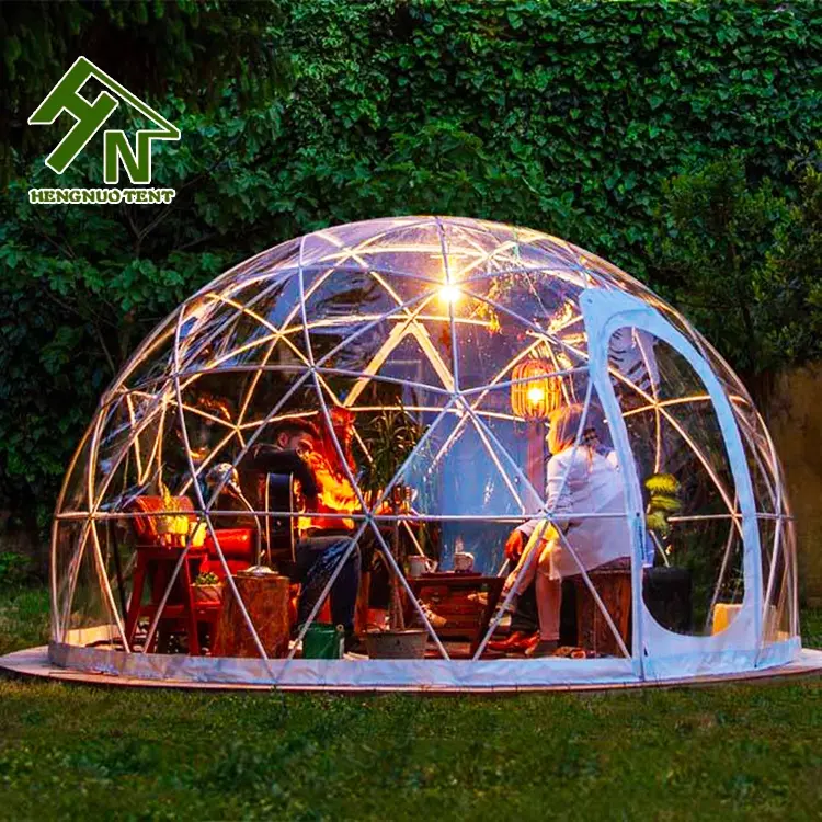950g Transparent Wedding Tent Fireproof Clear Igloo Garden Tent Waterproof Round Dome Tent for Outdoor Party