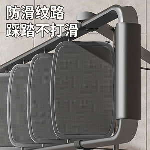 A Frame <b>Ladder</b> 3 3.9ft Carbon Steel <b>Folding</b> Non Slip Indoor Multi Purpose <b>Ladder</b> - Product Image 4