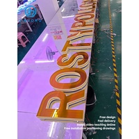 Acrylique En Acier Inoxydable Rétro-Éclairé 3d Signe Lettres Led Lumières pour Lettres Led Buchstaben logo Bobine Lettre 3d Fabricant