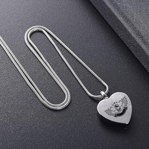Gioielli per la cremazione, l'acciaio inossidabile sarà sempre nel mio cuore. Ali d'angelo. Gioielli da cremazione, souvenir, collane commemorative - Product Image 4