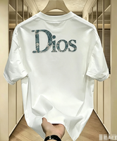 Grandes Nouveautés T-shirt Homme en Coton Pur à Manches Courtes pour l'Été, Respirant, Coupe Ample, Décontracté, Grande Taille, Imprimé Lettres, 250g