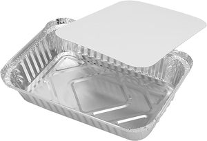 1235 मिलीलीटर बायोडिग्रेडेबल आयताकार चांदी 8011 एल्यूमीनियम पन्नी भोजन लंच बॉक्स टेकवे और रेस्तरां के लिए एल्यूमीनियम पन्नी - Product Image 2
