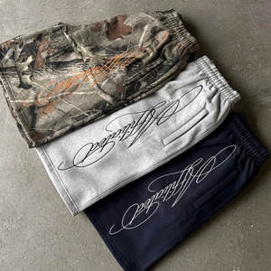 Толстые французские Махровые Мягкие 100% хлопковые уличные шорты с 3D-вышивкой и эластичной талией на заказ, спортивные камуфляжные шорты - Product Image 1