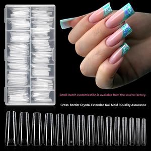 150 Moldes de Extensión de Uñas de ABS <span class=keywords><strong>con</strong></span> Escala de Medición, Plantillas de <span class=keywords><strong>Gel</strong></span> Constructor sin Papel para Puntas de Uñas de <span class=keywords><strong>Gel</strong></span> UV - Product Image 1