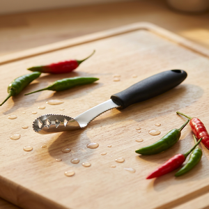 Éplucheur de jalapeños en acier inoxydable avec bord dentelé, outil de retrait des graines de piment de qualité alimentaire pour la maison et la cuisine, gadgets et préparation du barbecue - Product Image 3