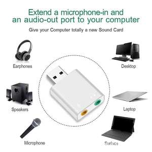 <span class=keywords><strong>Carte</strong></span> <span class=keywords><strong>son</strong></span> USB HIFIMagic Voice7.1CH Plug and Play en alliage d'aluminium USB 2 canaux Adaptateur audio <span class=keywords><strong>externe</strong></span> USB pour ordinateur portable de bureau - Product Image 4