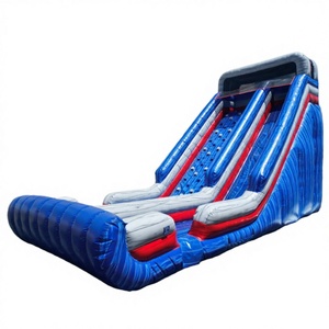 Toboggan gonflable commercial bleu et rouge, toboggan multi-voies pour enfants en extérieur et en intérieur pour les locations de fêtes et d'événements - Product Image 1