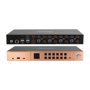 TESmart KVM Switch <span class=keywords><strong>4</strong></span> pz 3 monitor HDMI 2.0 e DP 1.2 supporto <span class=keywords><strong>4</strong></span> k60hz con Hub 3.0 USB 4x3 KVM stazione Docking Switcher - Product Image 1