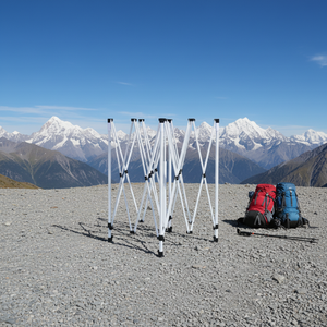 <span class=keywords><strong>Sombrilla</strong></span> de Exterior Cuadrada Reforzada Xinyuanxiang, Modelo Hexagonal <span class=keywords><strong>3x3</strong></span>, <span class=keywords><strong>Tela</strong></span> Oxford Negra Impermeable, para Todo Tipo de Comercio - Product Image 1