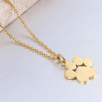 En gros Personnalisé En Acier Inoxydable Mignon Gravé Blanc Nom D'animal De Compagnie Chien Patte Impression Charme Pendentif Mémoire Bijoux Collier pour Femmes