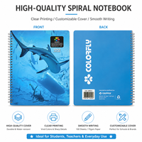 Cahier spirale A4 de haute qualité fabriqué en usine 180 °   Housse personnalisée à plat OEM ODM Service d'impression personnalisée