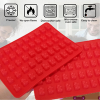 Moule à chocolat en silicone de qualité alimentaire, écologique, non toxique, antiadhésif, réutilisable, en forme de mini-ours, pour bonbons gélifiés, de la marque Refine Factory