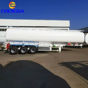 3 Axle Aluminum Fuel Oil Hot Sale Trailer Tanker Truck Sulfuric Acid Chemical Asphalt Tank Aluminum Tanker Trailer