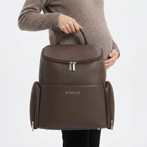 <span class=keywords><strong>Sac</strong></span> <span class=keywords><strong>à</strong></span> <span class=keywords><strong>dos</strong></span> de maternité et de voyage en cuir PU personnalisé pour maman, grand format, portable, pour poussette et articles de puériculture - Product Image 2