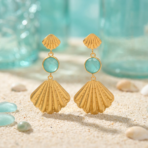 Boucles d'oreilles pendantes en argent faites à la main avec pierres précieuses, plaquées rhodium, pour enfants - Product Image 4