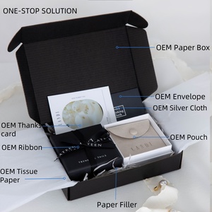 PackSecret Wholesale Custom Logo <b>Paper</b> Magnetic Flip Closure Jewelry Ring Necklace Box Kraft Cardboard with Foam Insert - Product Image 3