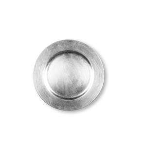 Assiettes de présentation jetables Excelsa, lot de 6, en plastique argenté platine, 33 cm - Product Image 1