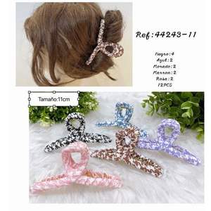 Fermaglio per capelli in tessuto alla moda da 11 cm con motivo, per uso quotidiano, accessori per capelli da donna - Product Image 1