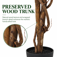 Arbre artificiel de cerisier en fleurs, fleurs en soie, tronc en bois véritable, ignifuge et résistant aux UV, écologique, luxe, pour intérieur, anniversaire, Pâques, 145 cm