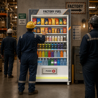 Máquina Expendedora Industrial de 60 Selecciones, Máquina de Snacks de Alta Capacidad, Dispensador de Bebidas Energéticas Refrigerado