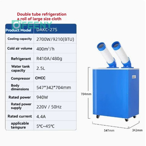 เครื่องปรับอากาศอุตสาหกรรมแบบเคลื่อนย้ายได้ รุ่น DAKC-27S  ออกแบบแยกส่วนความเย็นและความร้อน สำหรับงานก่อสร้างกลางแจ้ง ประสิทธิภาพสูง - Product Image 3