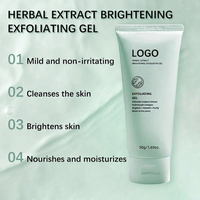 LogoBulk Order Gel Exfoliant Doux aux Herbes pour le Visage et le Corps, Nettoyant Facial Bio, Gel Peeling Éclaircissant