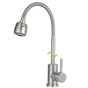 Grifo de Cocina de Acero Inoxidable con Monomando Extraíble, Moderno, Montado en Encimera, con Válvula de Cerámica - Product Image 3