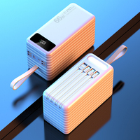 Lampu Camping Kapasitas Super Besar PD 22.5W Pengisian Cepat Power Bank 200000mAh untuk Perjalanan Luar Ruangan dengan Kabel Terpasang