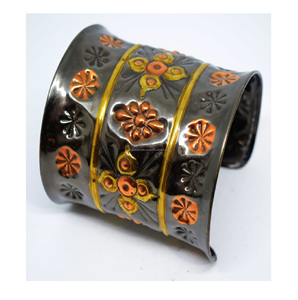 2025 Maine 3mm Laser Engraved Christmas Multi Color Party Jewelry Set Jewelry Lock <b>Bracelet</b> Indian festival <b>copper</b> Jewelry - Product Image 4