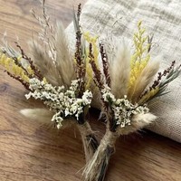 Mini-bouquets de fleurs séchées G198 pour mariage, corsages de mariée et de demoiselles d'honneur, souvenirs, articles décoratifs