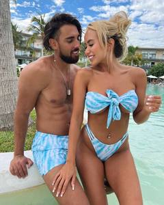 Ensemble <span class=keywords><strong>de</strong></span> maillots <span class=keywords><strong>de</strong></span> <span class=keywords><strong>bain</strong></span> pour couples, 2 pièces, imprimé léopard rayé personnalisé, tendance, pour <span class=keywords><strong>homme</strong></span> et femme, short <span class=keywords><strong>de</strong></span> plage pour <span class=keywords><strong>homme</strong></span> - Product Image 3