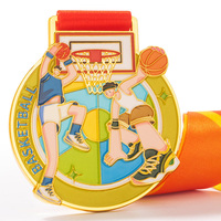 Médaille de récompense sportive personnalisée en métal durable pour tournois de basketball avec gravure pour événements de compétition