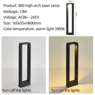 Bollard-Luz led de aluminio impermeable para exteriores, luz para paisaje de jardín, césped, ip65, venta al por mayor