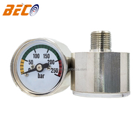 Y28 Mini Pointer Pressure Gauge High Pressure Micro Manometer 0-250Bar