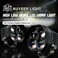 NUYEER OEM 5D Projecteur Led Driving Spot Auxiliary Light Offroad 4x4, Cube Led Off Road Fog Lamp 12V 24V 3 Inch Led Pods Light