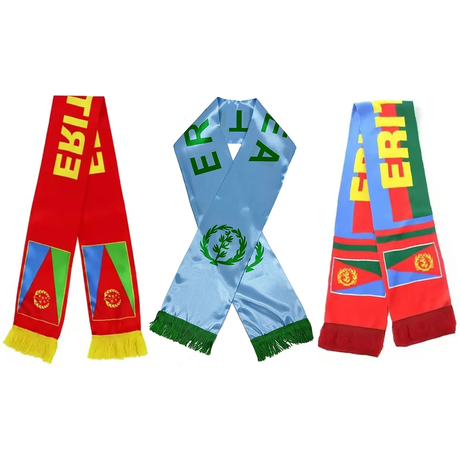 Promotional traditional eritrea scarf digital printing with eritrean scarves custom eritrea flag scarf