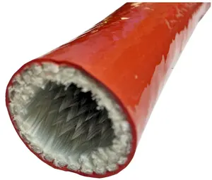 High temp hose protector JDD self extinguishing silicone rubber tube fire sleeving supplier wholesaler