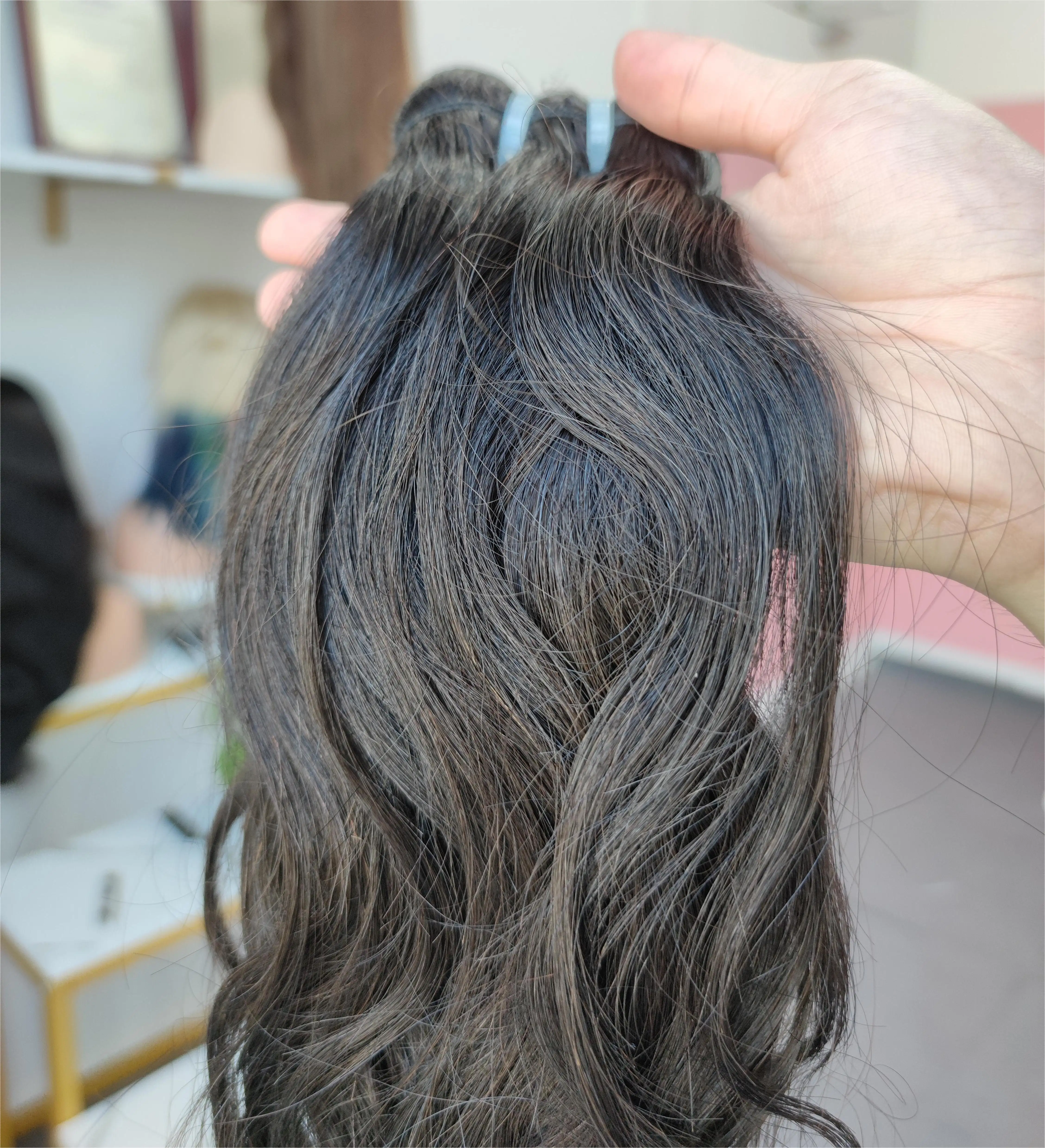 Fasci di capelli umani al 100% con chiusura fornitore di capelli vergini Remy malesi fornitore di fasci di capelli umani indiani