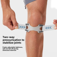 Nouvelle attelle orthopédique réglable pour genou, absorption des chocs en silicone double face, protection légère avec fermeture auto-agrippante