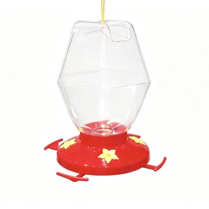 벌새 물통 야외용 친환경 내구성 있는 투명 사각 플라스틱 새 모이통 - Product Image 3