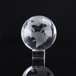 Globo do mundo da terra de cristal vintage MH-Q0228
