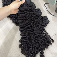 Rambut Vietnam Mentah Tanpa Proses, Bundel Rambut India Mentah, Bundel Rambut India Keriting Mentah, Rambut Manusia Keriting Alami