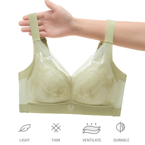 Soutien-gorge push-up sans couture en dentelle 3/4 tasse, sans armatures, pour femmes à forte poitrine, lingerie féminine grande taille, soutien-gorge dos nu transparent - Product Image 4