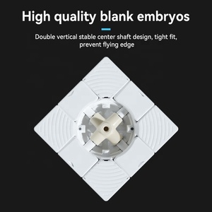 Sengso OEM 定制徽标广告图案包装贴纸定制魔方白色设计3D塑料魔方 - Product Image 3