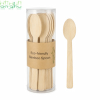 Cuillère en bambou personnalisée avec logo, directement de l'usine, écologique, biodégradable, 160 mm/170 mm