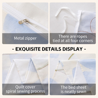 Vente en gros de draps de lit personnalisés en coton 100% - Ensemble de literie 4 pièces - Housse de couette - Taille King Size - Taille Queen Size - Taille Full - Super doux - Luxe