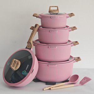 Ensemble de 15 ustensiles de cuisine antiadhésifs, ustensiles de cuisine en aluminium moulé sous pression en pierre de blé, ensemble d'ustensiles de cuisine pour la maison - Product Image 4