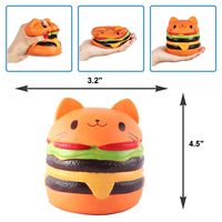 PU Soulagement Du Stress Squishy Jouets Jumbo Lente Rising Kawaii Chat Hamburger Pain Fidget Jouet pour Autisme TDAH Adultes Enfants Antistress