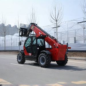 China SHANNENG TH735 3 Ton 360 Giratorio Diesel 4WD Terreno áspero Carretilla elevadora telescópica - Product Image 3